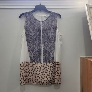 Cabi Sheer sleeveless top with attached lining